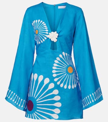 Vera floral linen minidress | Cala de la Cruz