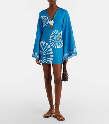 Vera floral linen minidress | Cala de la Cruz