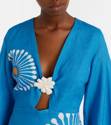 Vera floral linen minidress | Cala de la Cruz