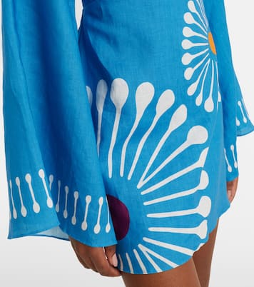 Vera floral linen minidress | Cala de la Cruz