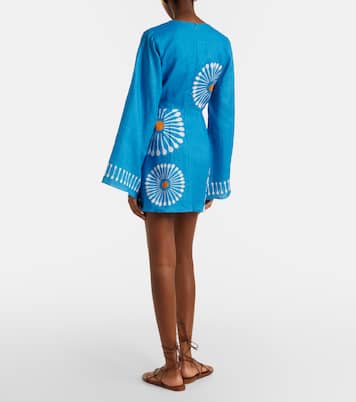 Vera floral linen minidress | Cala de la Cruz