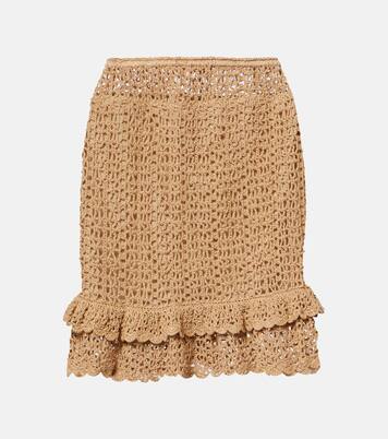 Brigitte crochet cotton miniskirt | Anna Kosturova