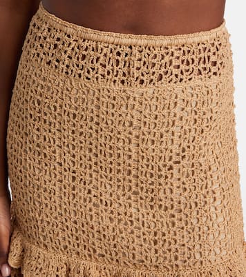 Brigitte crochet cotton miniskirt | Anna Kosturova