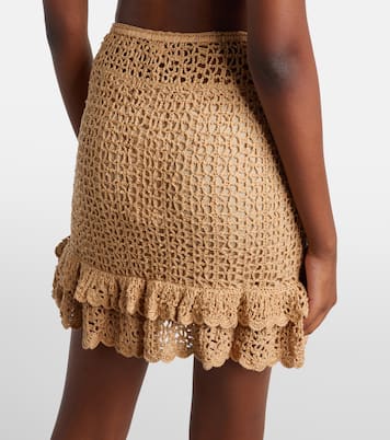 Brigitte crochet cotton miniskirt | Anna Kosturova