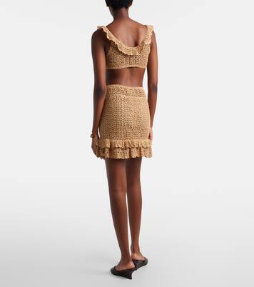 Brigitte crochet cotton miniskirt | Anna Kosturova