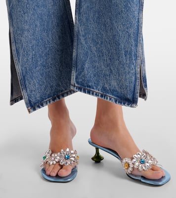 Paula's Ibiza Toy Crystal Flowers mules | Loewe
