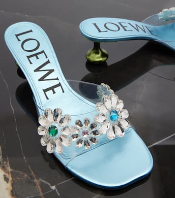 Paula's Ibiza Toy Crystal Flowers mules | Loewe