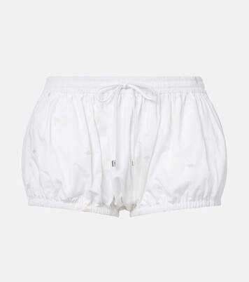 Embroidered cotton shorts | The Attico