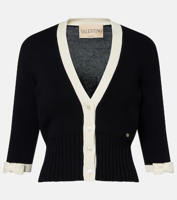 Bow-detail cotton cardigan | Valentino