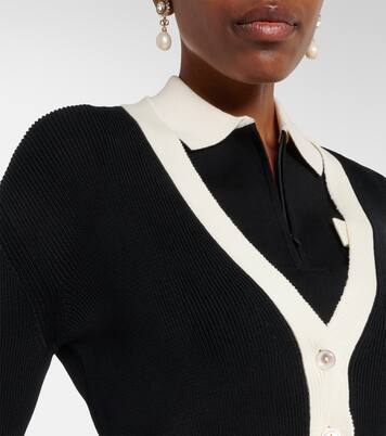 Bow-detail cotton cardigan | Valentino