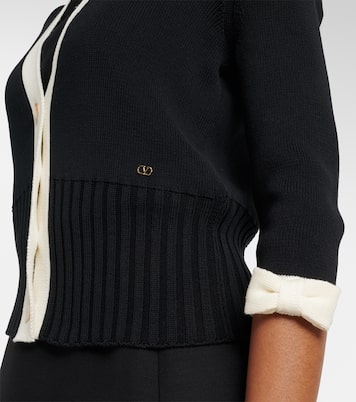 Bow-detail cotton cardigan | Valentino