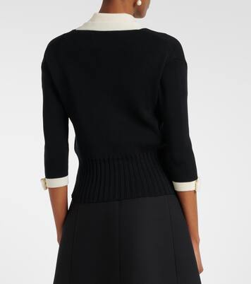 Bow-detail cotton cardigan | Valentino