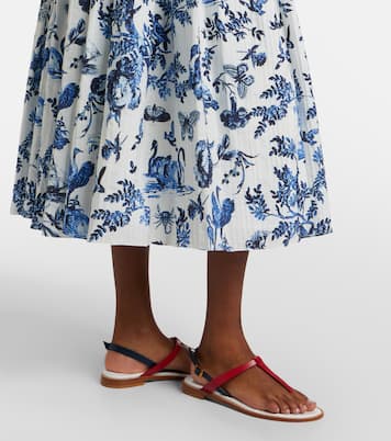Falda midi de popelín floral | Erdem