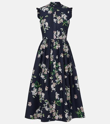 Floral cotton midi dress | Erdem