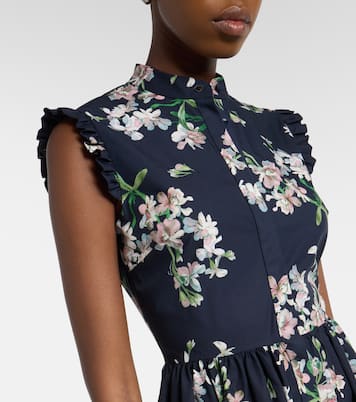 Floral cotton midi dress | Erdem