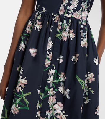 Floral cotton midi dress | Erdem