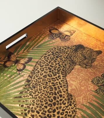 x Matthew Williamson wood tray | Les-Ottomans