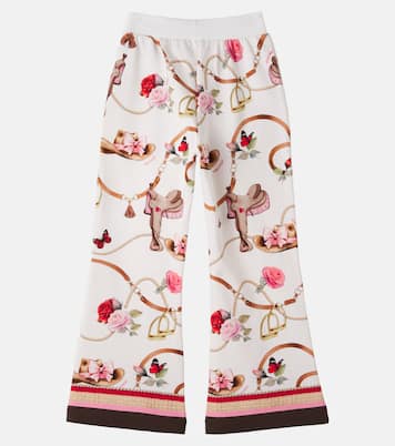 Printed cotton-blend sweatpants | Monnalisa