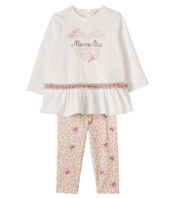 Baby cotton jersey T-shirt and pants set | Monnalisa