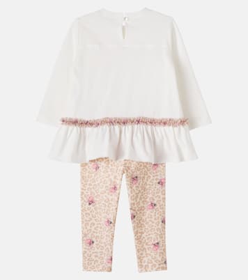 Baby cotton jersey T-shirt and pants set | Monnalisa
