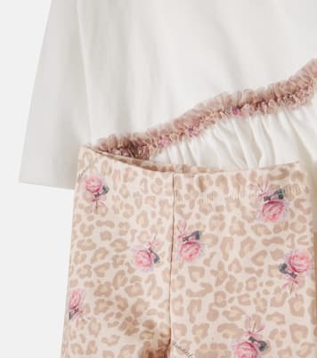 Baby cotton jersey T-shirt and pants set | Monnalisa