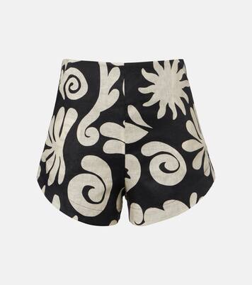 Bahamas printed linen shorts | Cala de la Cruz