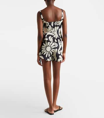Bahamas printed linen shorts | Cala de la Cruz