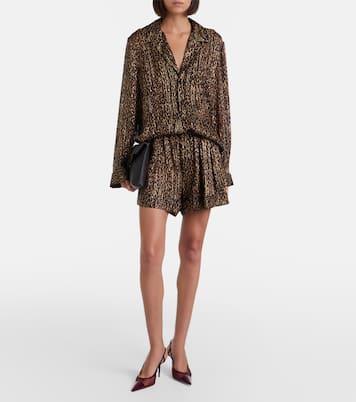 Renée leather-trimmed slingback pumps | Saint Laurent