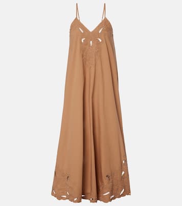Broderie anglaise cotton slip dress | Juliet Dunn