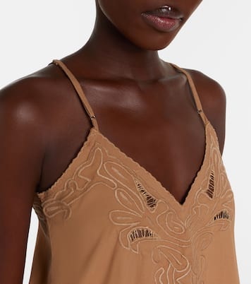 Broderie anglaise cotton slip dress | Juliet Dunn