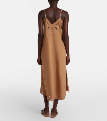 Broderie anglaise cotton slip dress | Juliet Dunn