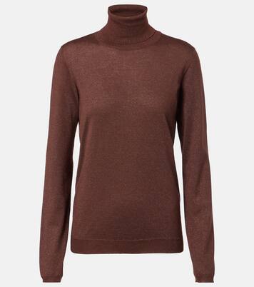 Cashmere and silk-blend turtleneck sweater | Brunello Cucinelli