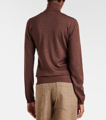 Cashmere and silk-blend turtleneck sweater | Brunello Cucinelli