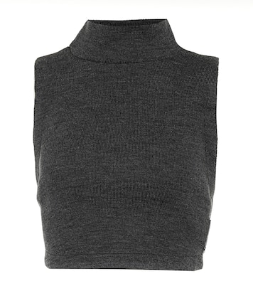 Cropped-Top mit Wollanteil | Noir Kei Ninomiya