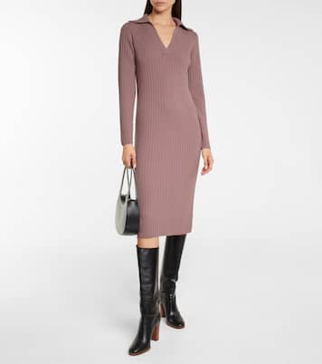 Midikleid aus Rippstrick | Vince