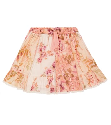 Jupe Rosa Spliced en coton | Zimmermann Kids