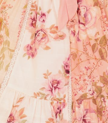 Jupe Rosa Spliced en coton | Zimmermann Kids