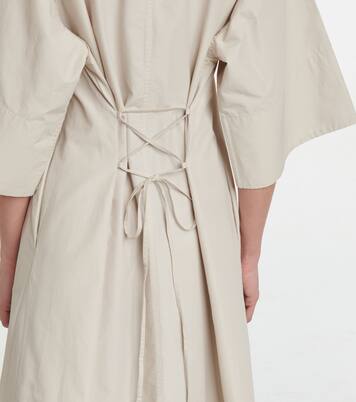 Robe midi en coton mélangé | Deveaux New York
