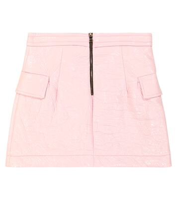 Jupe en coton mélangé enduit | Balmain Kids