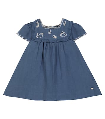 Baby Besticktes Kleid aus Leinen | Tartine et Chocolat