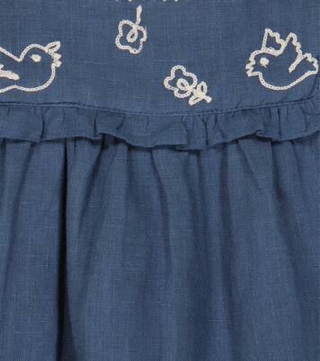 Baby Besticktes Kleid aus Leinen | Tartine et Chocolat