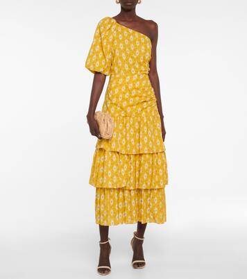 Robe longue Virginia en coton et soie | Veronica Beard