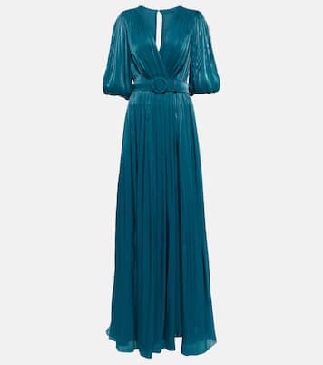 Brennie iridescent georgette gown | Costarellos