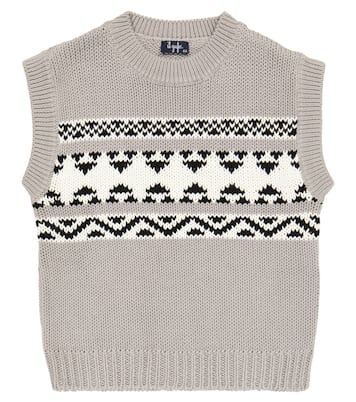Jacquard cotton sweater vest | Il Gufo