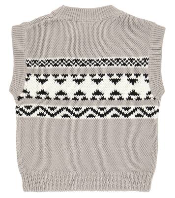 Jacquard cotton sweater vest | Il Gufo