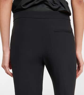 Pantaloni slim in crêpe a vita media | McQueen