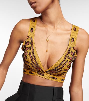Cropped-Top Davion aus Jacquard-Strick | Altuzarra