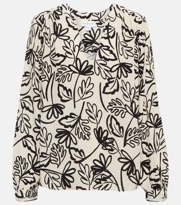 Blouse imprimée en crêpe | Velvet