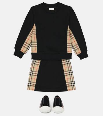 VIntage Check paneled jersey sweatshirt | Burberry Kids