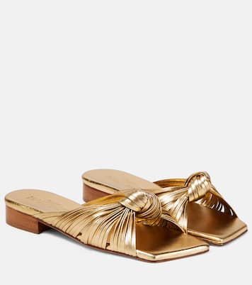 Pantoletten Feston aus Metallic-Leder | Souliers Martinez